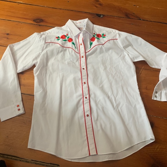 Country Charmers Tops - Vintage Western Rodeo Shirt - Size Large